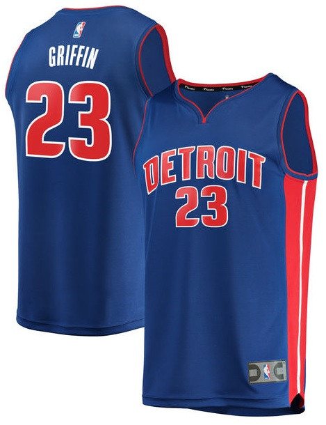 Detroit Pistons Men S Fanatics Blake Griffin Road Jersey Blue Detroit City Sports