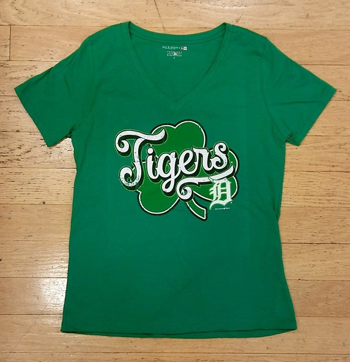 detroit tigers green shirt