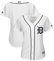 Detroit Tigers Women's Majestic Home Cool Base Jersey - White