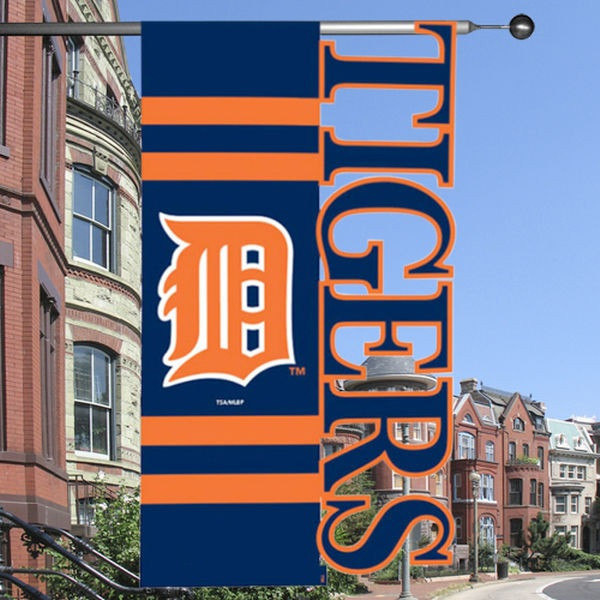 Detroit Tigers Team Sports America 23 5 X 44 Sculpted House Flag Detroit City Sports