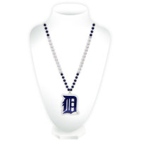 Detroit Tigers Rico Industries Mardi Gras Beads with Medallion Necklace