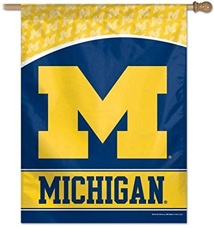 University Of Michigan Wincraft 27 X37 Vertical Flag Detroit City Sports