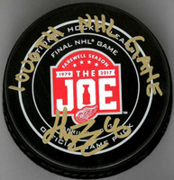 Henrik Zetterberg Autographed Farewell To The Joe Official Game Puck Inscribed "1000th NHL Game"