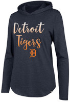 Detroit Tigers Women's 47 Brand Club Hooded Long Sleeve Tshirt