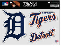 Detroit Tigers Rico Industries Glitter Car Magnet Sheet Set