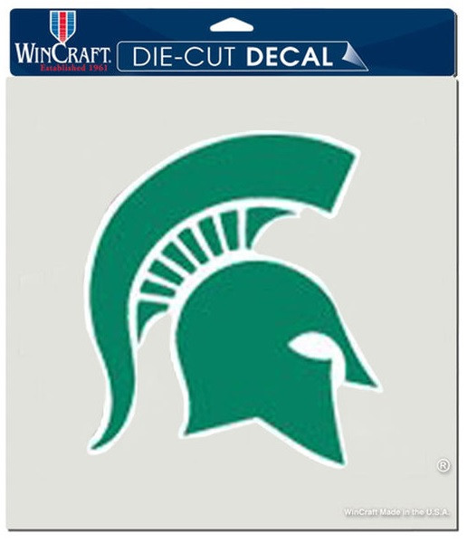 Michigan State University Wincraft Perfect Cut 8 X8 Green Decal Detroit City Sports