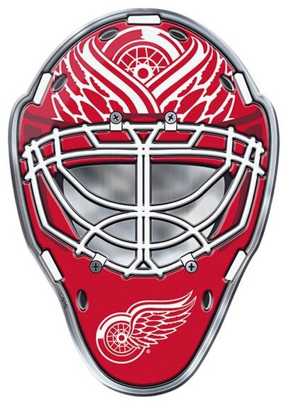 Detroit Red Wings Team Promark Color Goalie Mask Auto Emblem Detroit City Sports
