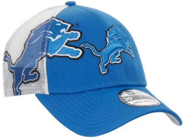 sponsor solid Reservere Detroit Lions Men's New Era QB Sneak 39THIRTY Flex Hat - Light Blue/White -  Detroit City Sports