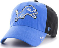 Detroit Lions Women's 47 Brand Black Two Tone Sparkle Adjustable Hat