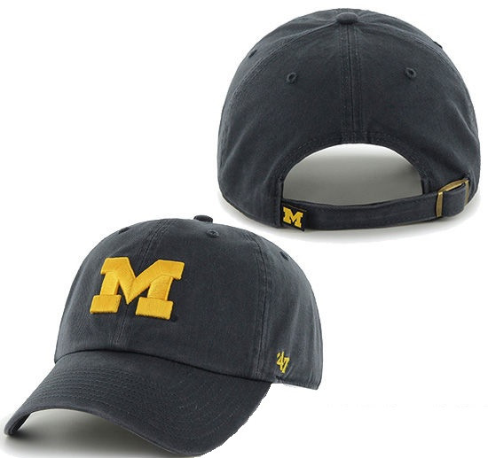 University Of Michigan Men S 47 Brand Clean Up Adjustable Hat Detroit City Sports
