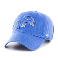 Detroit Lions Men's 47 Brand Clean Up Blue Raz Adjustable Hat