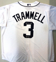Alan Trammell Autographed Detroit Tigers Nike Jersey Inscribed with "HOF 18"