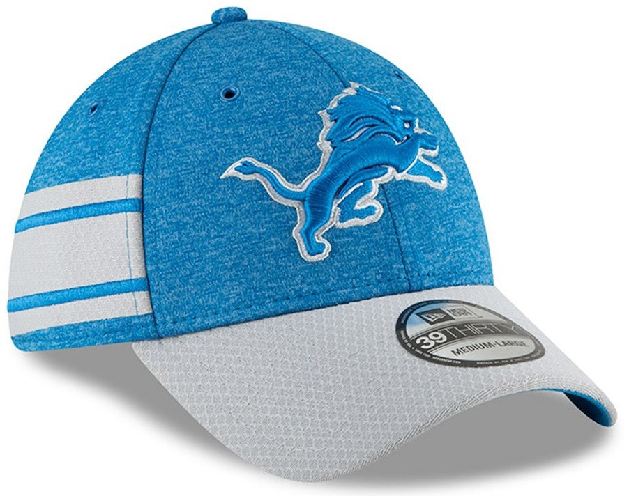 Detroit Lions Men's New Era Blue/Gray 2018 NFL Sideline Home Official