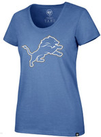 Detroit Lions Women's 47 Brand Imprint Club Scoop T-shirt