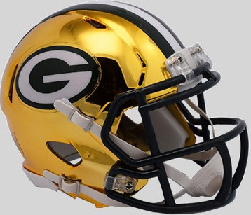 Green Bay Packers Riddell 2018 Chrome Speed Mini Football Helmet Detroit City Sports