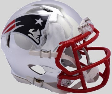 New England Patriots Riddell 2018 Chrome Speed Mini Football Helmet Detroit City Sports