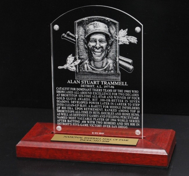 alan trammell acrylic replica