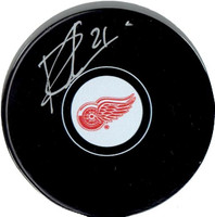 Dennis Cholowski Autographed Detroit Red Wings Souvenir Puck