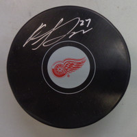 Michael Rasmussen Autographed Detroit Red Wings Souvenir Puck