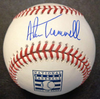 Alan Trammell Autographed Baseball - Hall of Fame Logo Ball on Sweet Spot