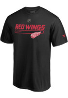 Detroit Red Wings Men's Fanatics Black Pro Prime Short Sleeve T Shirt