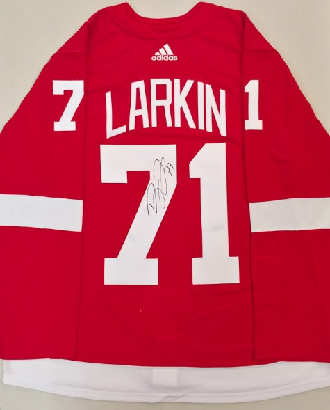 Dylan Larkin Autographed Signed Red Wings Star Detroit Red Wings Custom  Jersey With JSA +