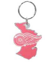Detroit Red Wings Wincraft Metallic State Shape Keychain