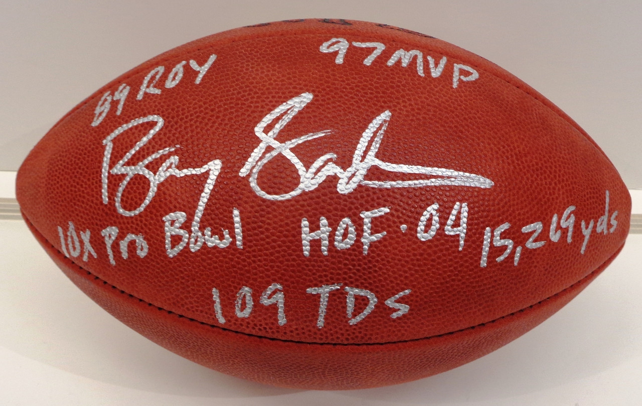 Barry Sanders Autographed Official NFL Football (Vintage Tagliabue Ball)  with 6 Inscriptions - Detroit City Sports