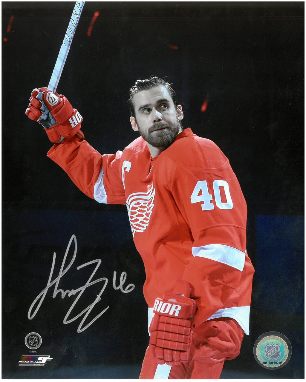 Henrik Zetterberg Detroit Red Wings Autographed Composite Warrior