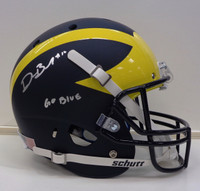 Devin Bush, Jr. Autographed Michigan Full Size Schutt Matte Replica Helmet with "Go Blue" Inscription