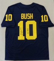 Devin Bush, Jr. Autographed University of Michigan Nike Jersey with "Go Blue" Inscription
