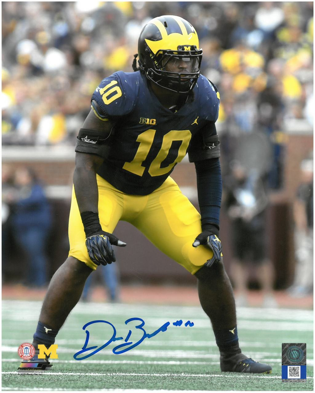 Devin Bush, Jr. Autographed Michigan Wolverines 8x10 Photo #2