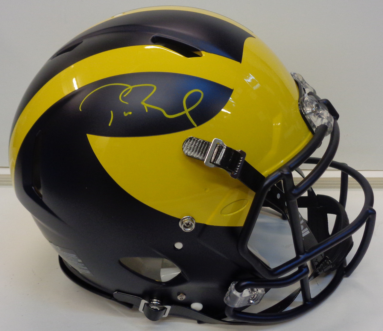 Tom Brady Autographed Authentic University of Michigan Matte Speed Helmet