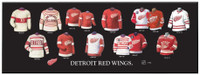 Detroit Red Wings Winning Streak 8'' x 24'' Uniform Evolution Plaque