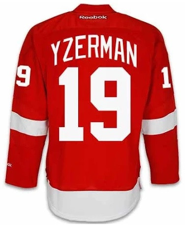 Detroit Red Wings Reebok Premier Home Jersey Yzerman 19