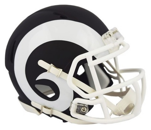 Los Angeles Rams Riddell Black Matte Alternate Speed Mini Football