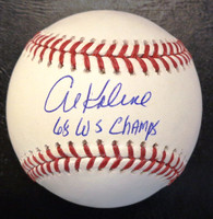 Al Kaline Autographed Baseball - Official Major League Ball with "68 WS Champs" Inscription