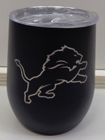 Detroit Lions Great American Products 12oz. Black Matte Wine Tumbler