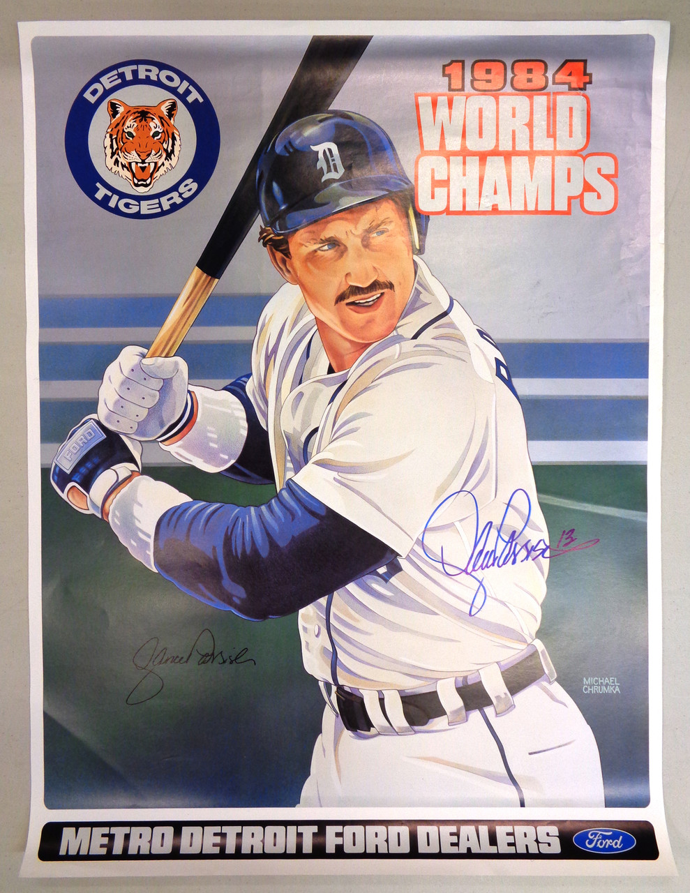 Lance Parrish Detroit Tigers 1984 Home Baseball Throwback 