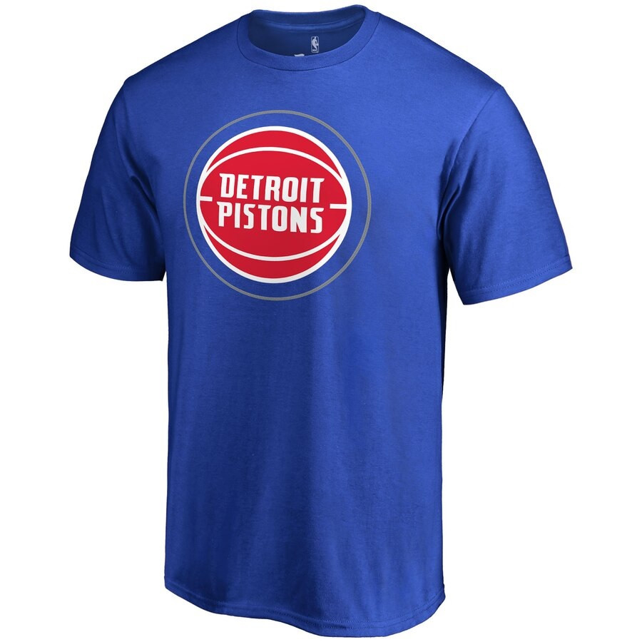 Detroit Pistons Men's 47 Brand Logo Blue Cotton Tshirt - Detroit City ...