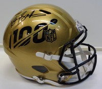 Barry Sanders Autographed Detroit Lions Full Size Replica NFL 100th Anniversary Helmet