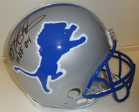Barry Sanders Autographed Detroit Lions Pro Line Helmet with "HOF 04"