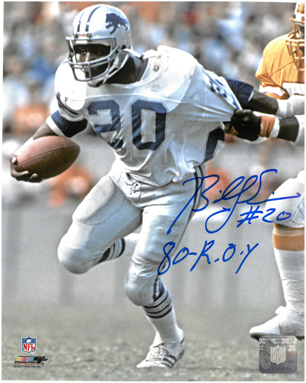 Billy Sims Autographed Detroit Lions 8x10 Photo #3 w/ 