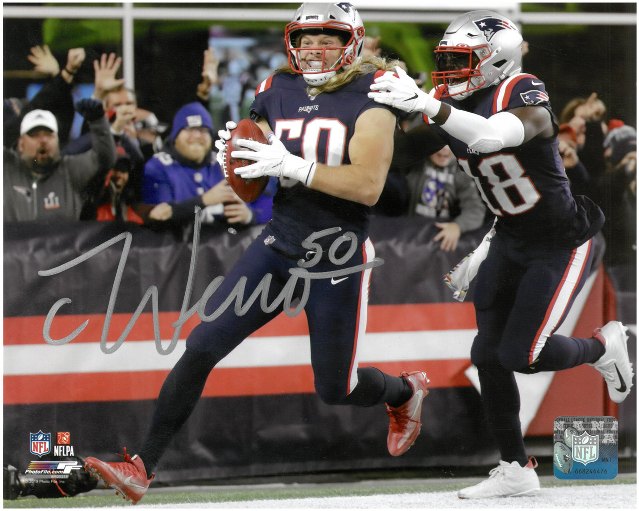 Chase Winovich Autographed New England Patriots 8x10 Photo #4 - 1st NFL  Career Touchdown - Detroit City Sports