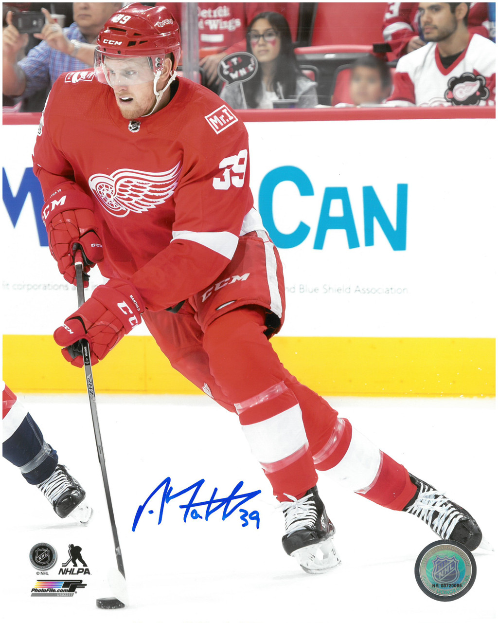 Anthony Mantha Autographed Detroit Red Wings 8x10 Photo #8 - Detroit ...