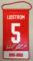 Nicklas Lidstrom Autographed Detroit Red Wings Retirement Banner