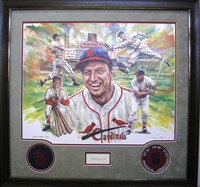 Stan Musial Framed & Autographed Lithograph (Artist Proof)