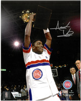 Isiah Thomas Autographed Detroit Pistons 8x10 Photo #3