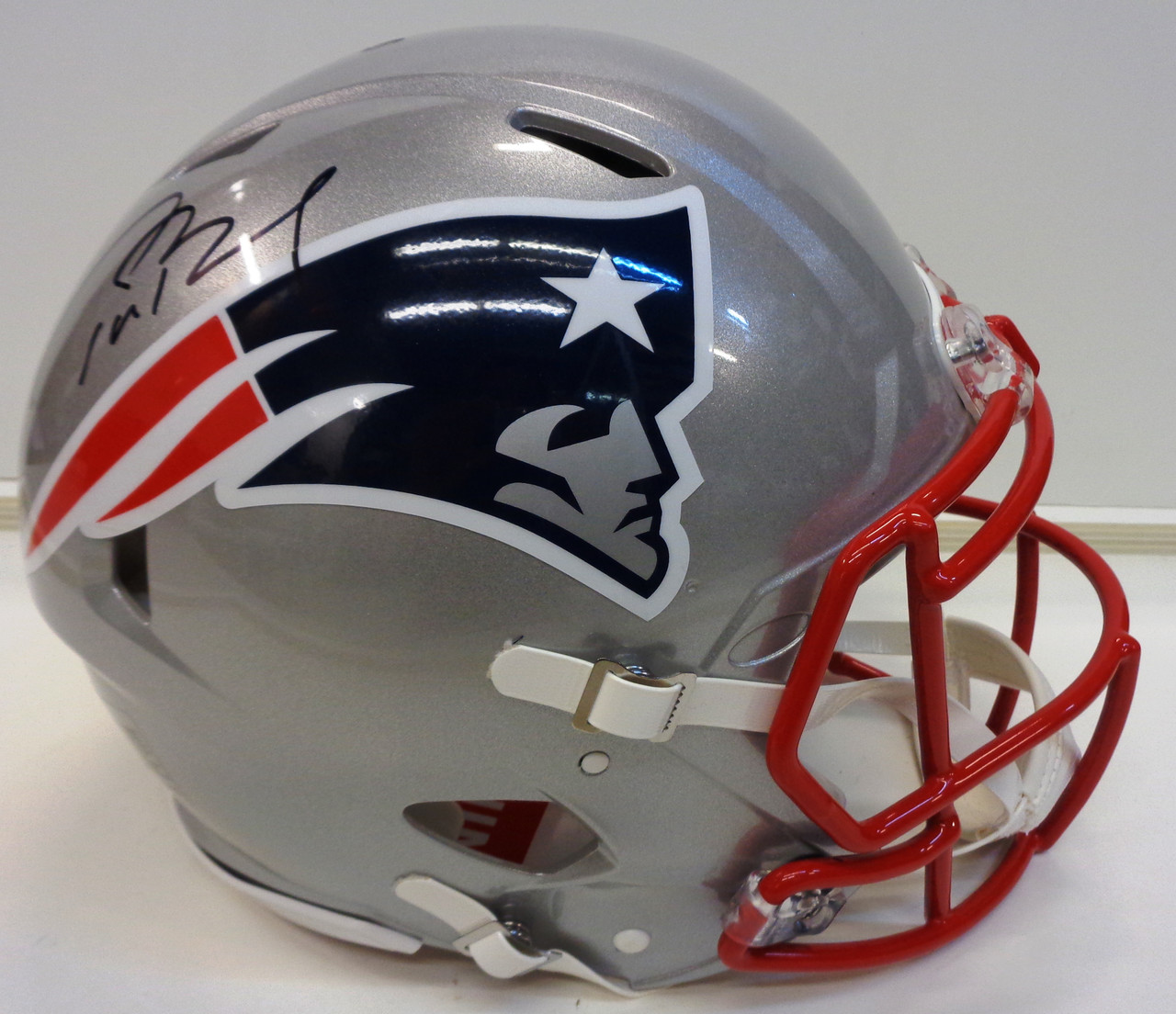 autographed tom brady helmet