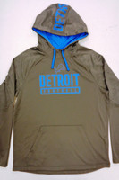 Detroit Lions Men's Fanatics Gray Defender Monochrome Engage Raglan Pullover Hoodie